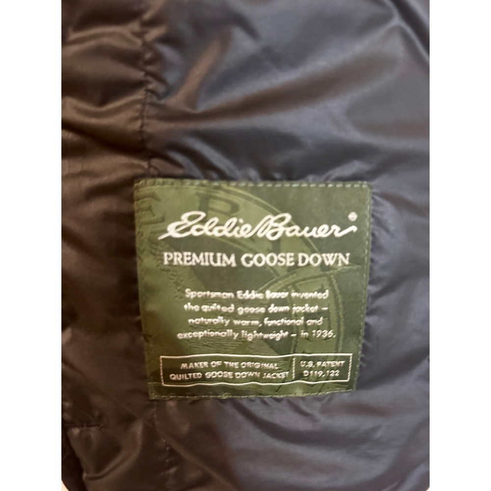 Women's Eddie Bauer Black Quilted Goose Down Vest Size Tall Large - Picture 9 of 10